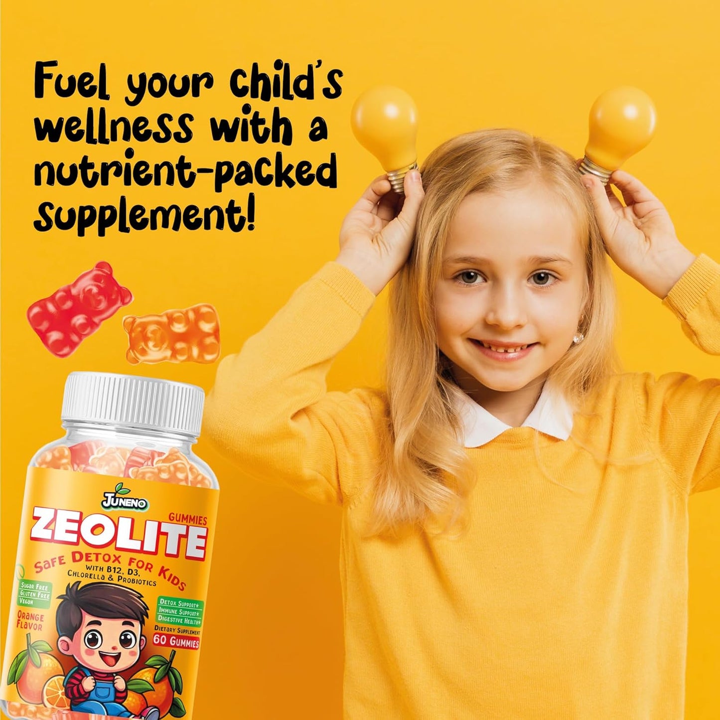 Juneno Zeolite Kids Detox Gummies
