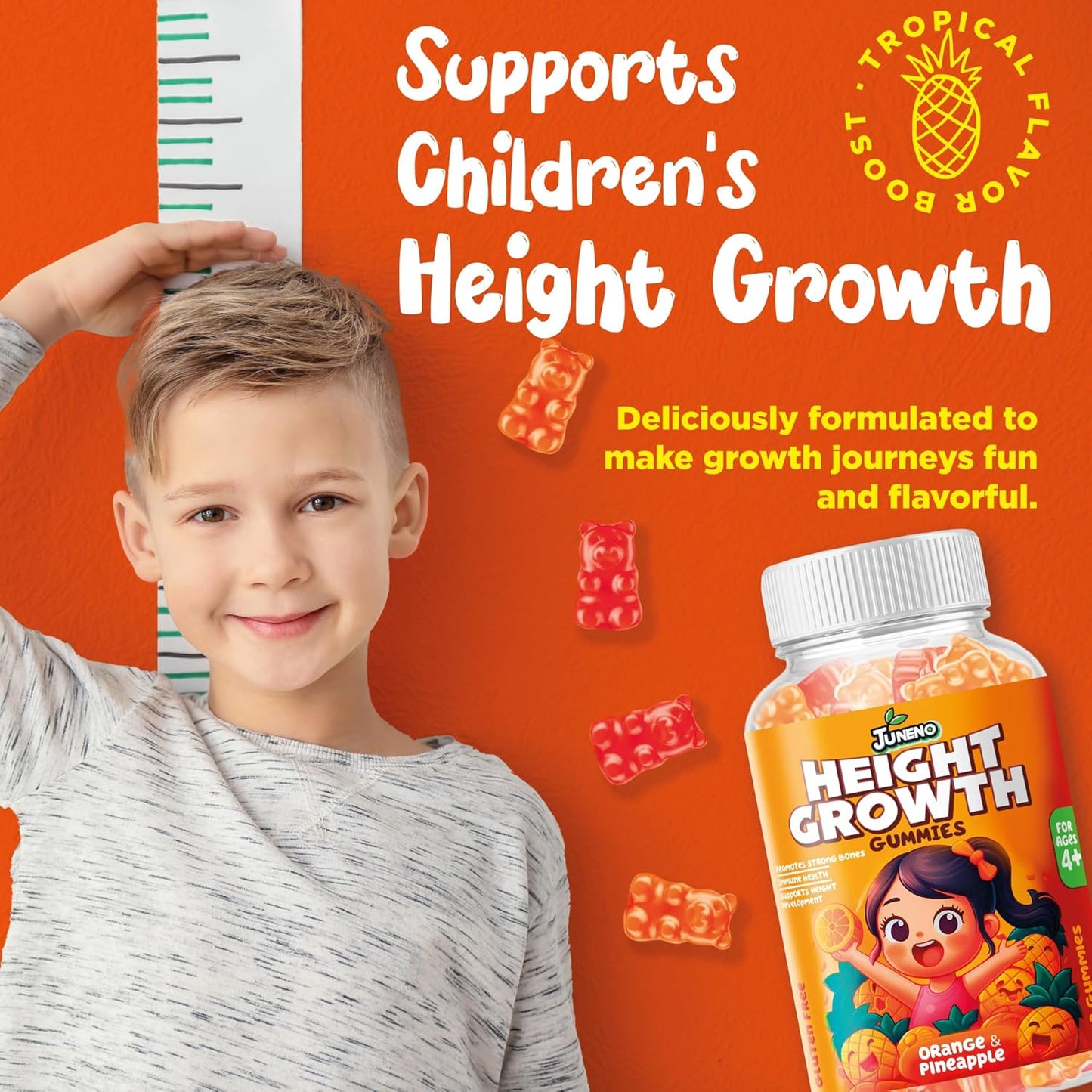 Juneno Height Growth Vitamins Supplement Gummies