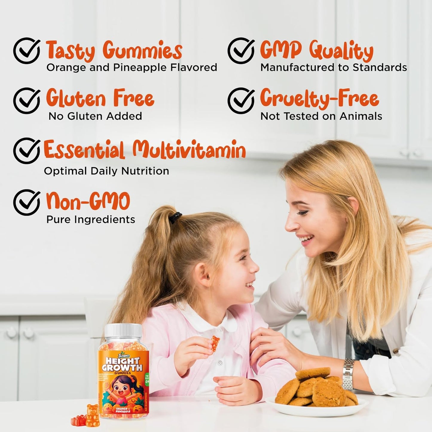 Juneno Height Growth Vitamins Supplement Gummies