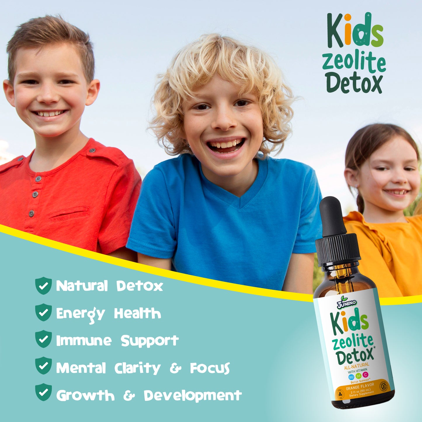Juneno Zeolite Detox Drops for Kids