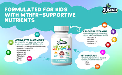 Juneno Methylated Multivitamin Gummies for Kids