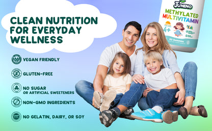 Juneno Methylated Multivitamin Gummies for Kids