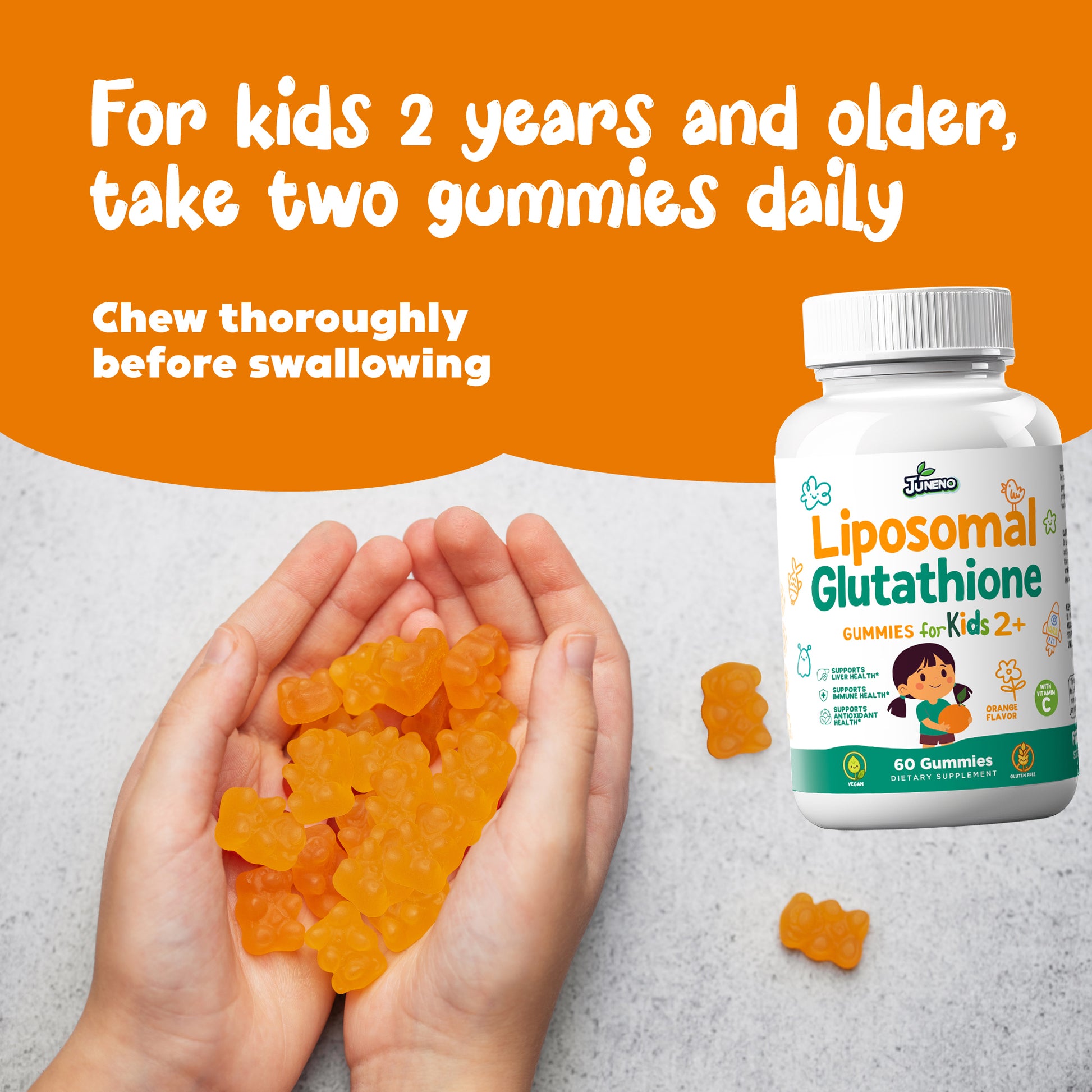 Juneno Liposomal Glutathione Gummies for Kids Juneno Liposomal Glutathione Gummies for Kids