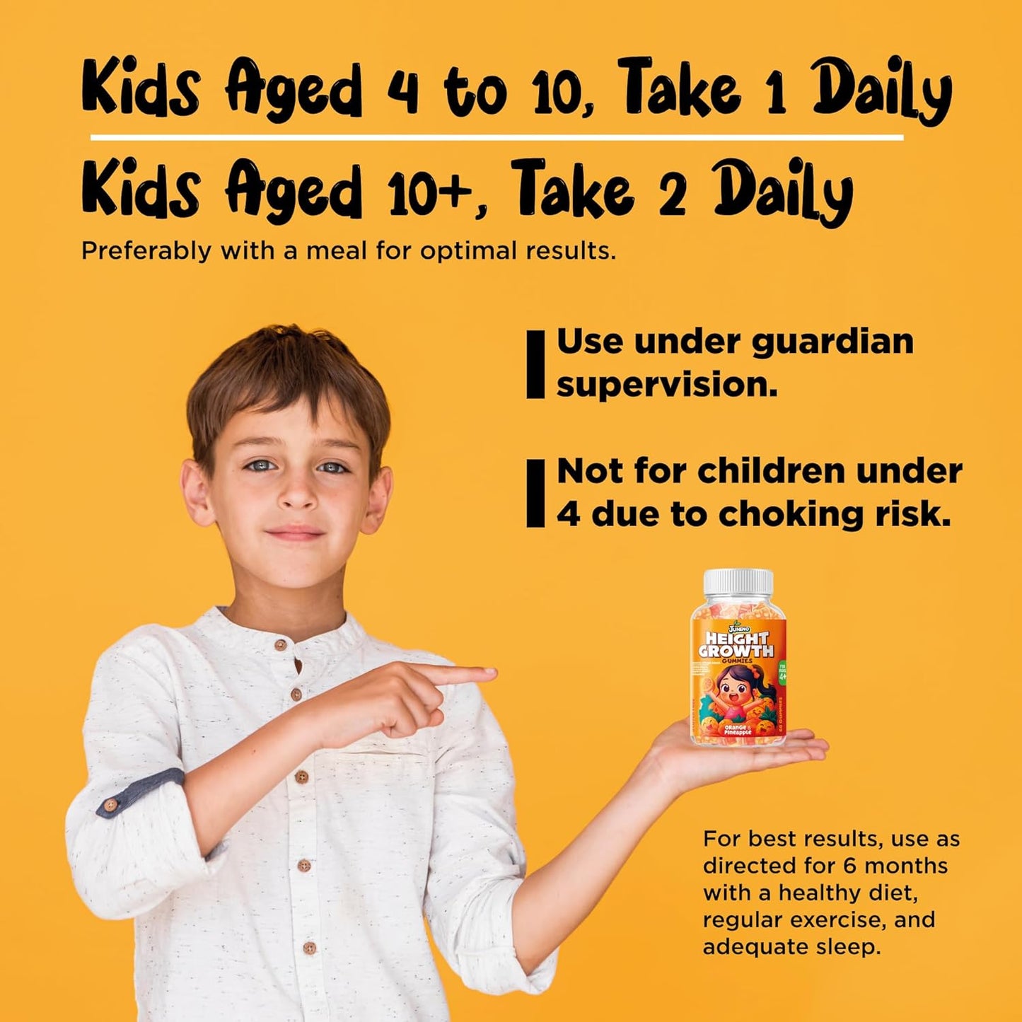 Juneno Height Growth Vitamins Supplement Gummies