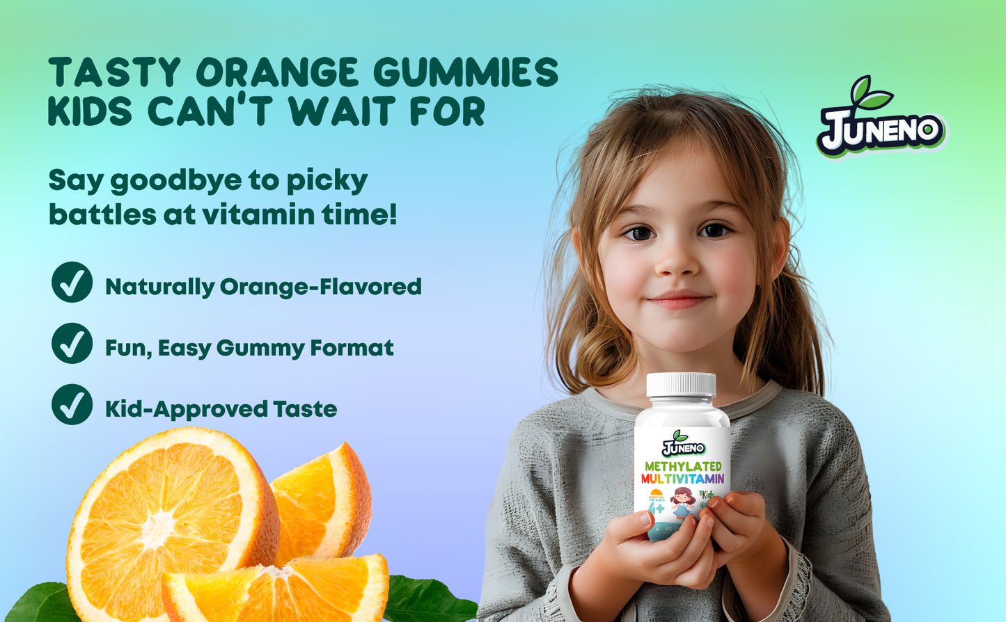 Juneno Methylated Multivitamin Gummies for Kids