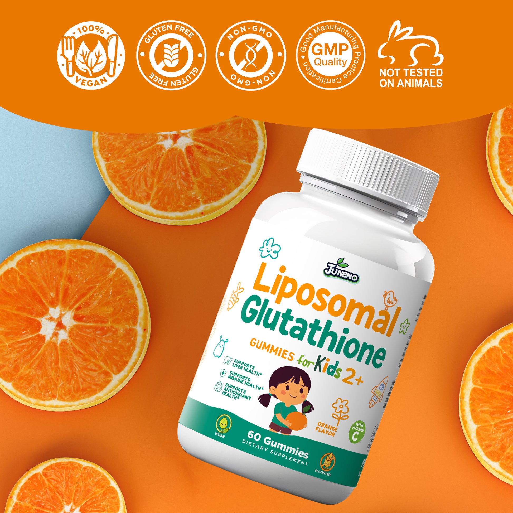 glutathione kids supplement Juneno Liposomal Glutathione Gummies for Kids