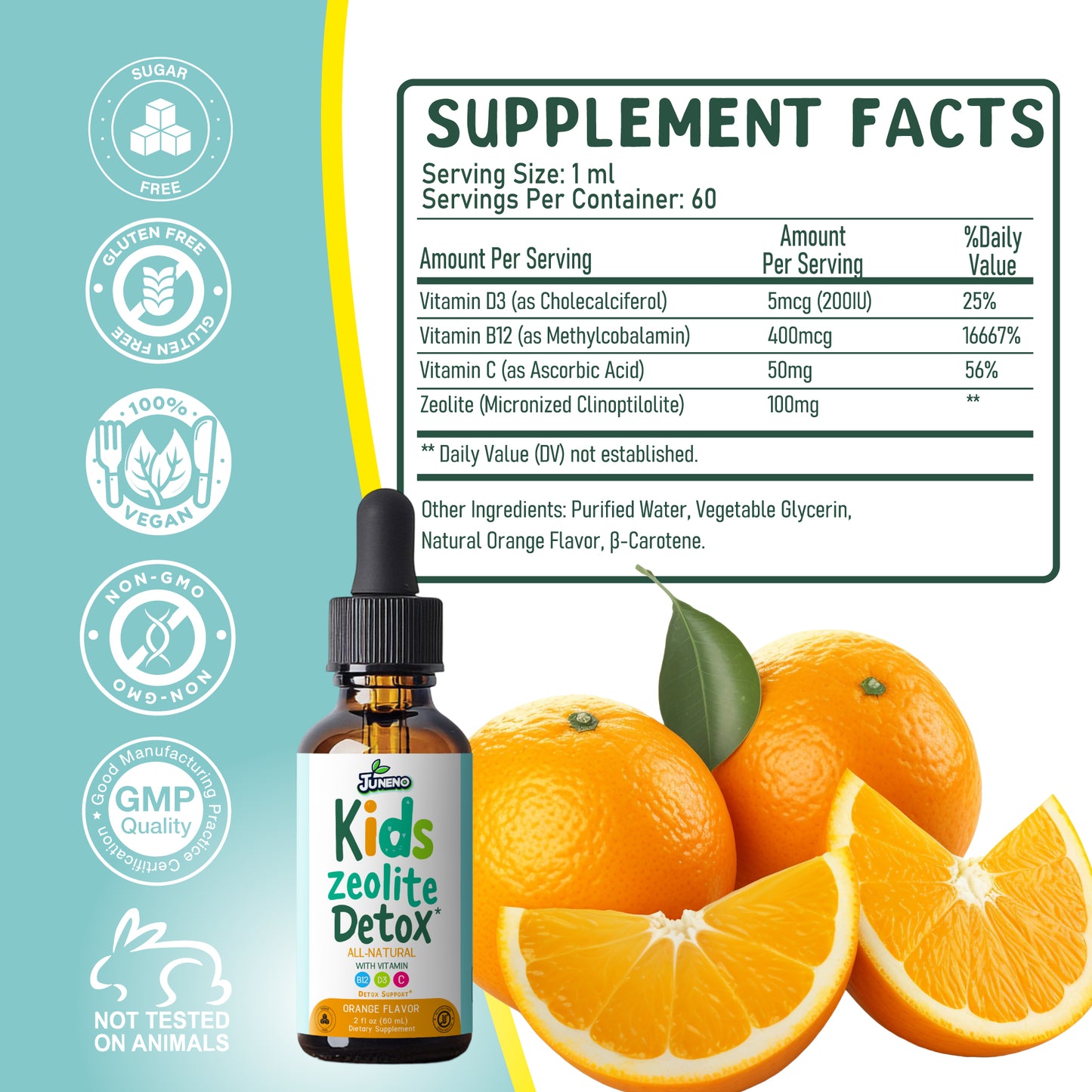 Juneno Zeolite Detox Drops for Kids