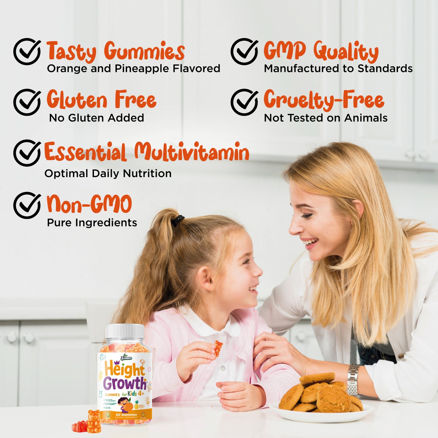 Juneno Height Growth Vitamins Supplement Gummies