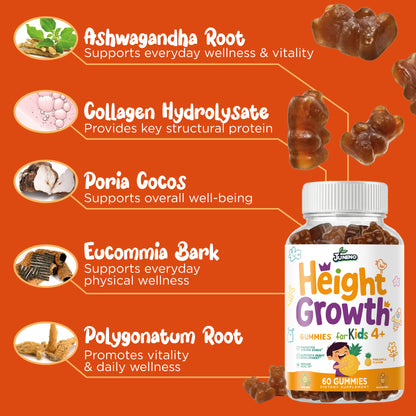 Juneno Height Growth Vitamins Supplement Gummies