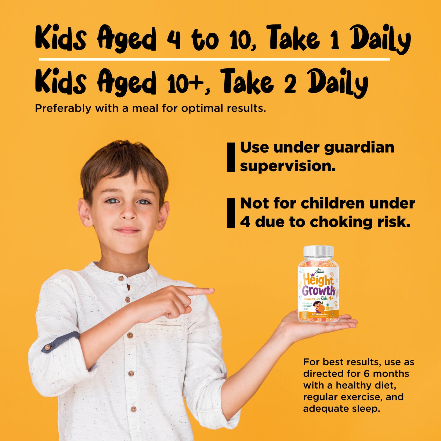Juneno Height Growth Vitamins Supplement Gummies