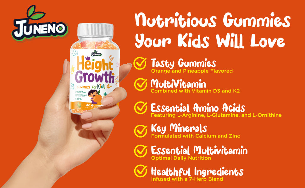 Juneno Height Growth Vitamins Supplement Gummies