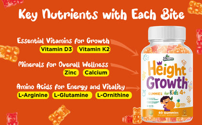 Juneno Height Growth Vitamins Supplement Gummies